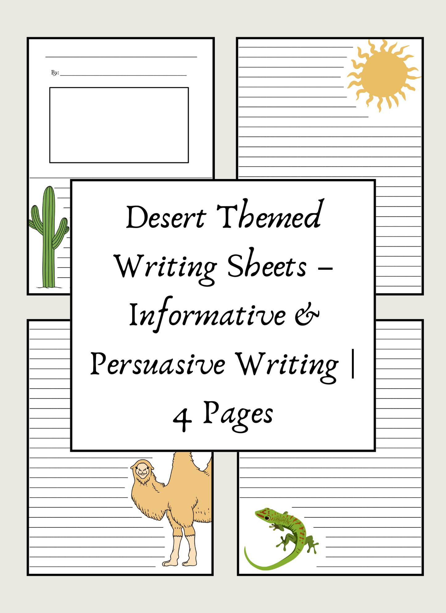 Habitat Writing Sheets Bundle | Informative & Persuasive Pages (4 Themes)