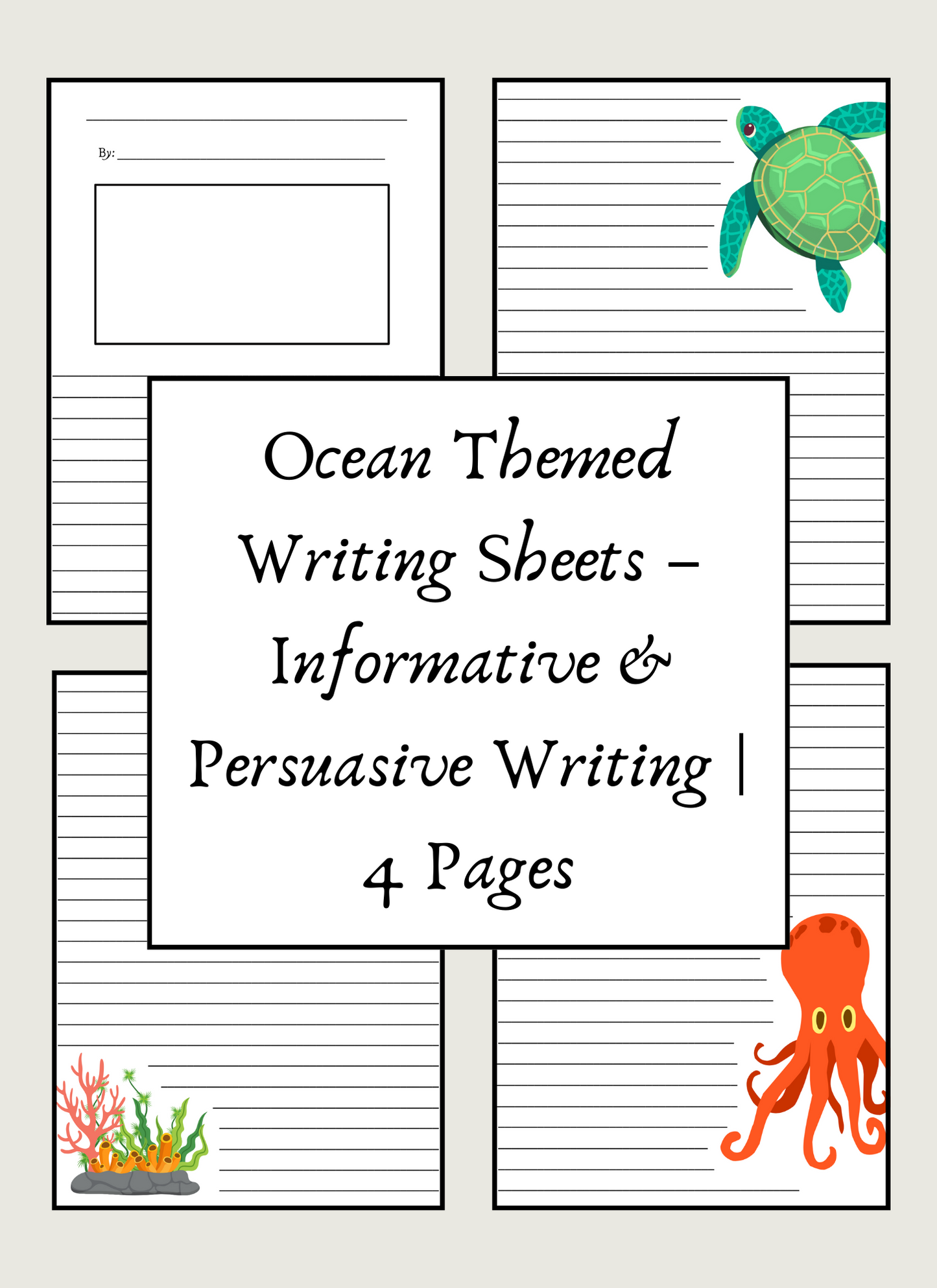 Habitat Writing Sheets Bundle | Informative & Persuasive Pages (4 Themes)