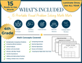 4th Grade Math Mat Tool Kit Bundle| 15 Printable Math Tools for Multiplication, Division, Fractions, Decimals, and Problem Solving